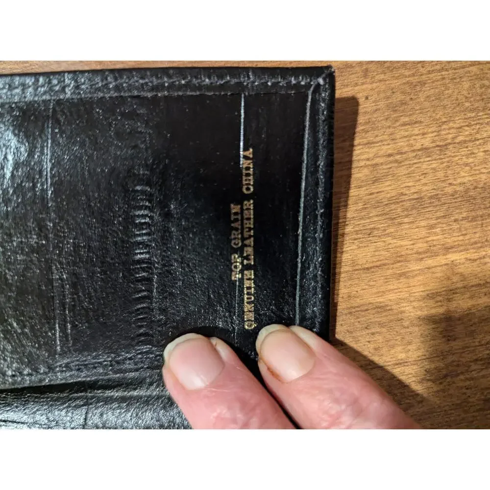 Bifold Wallet Rolf's‎ Black Leather New Old Stock